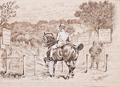 Waar te rijden, illustratie voor Punch, 1883 door Alfred Chantrey Corbould